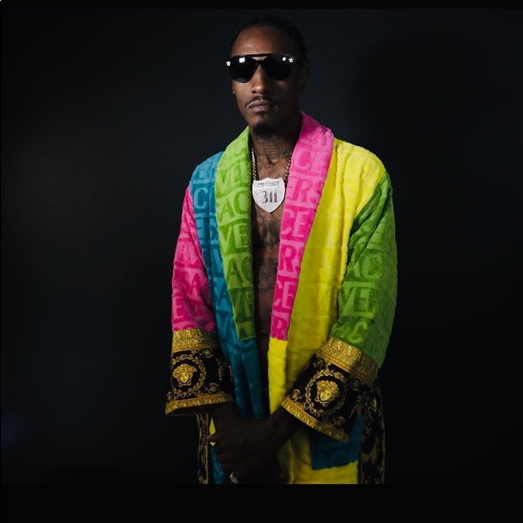 versace multicolor robe